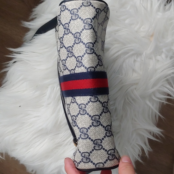 Authentic Vintage Gucci GG Monogram Supreme Sherry Web Ophidia Shoulder Bag - Picture 7 of 11